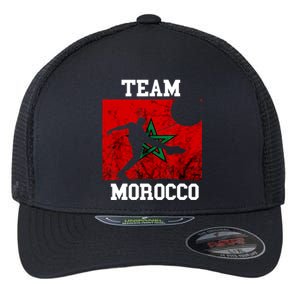 Morocco Moroccan Soccer Team Moroccan Pride Morocco Flag Flexfit Unipanel Trucker Cap