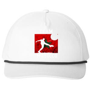 Morocco Moroccan Soccer Team Moroccan Pride Morocco Flag Snapback Five-Panel Rope Hat