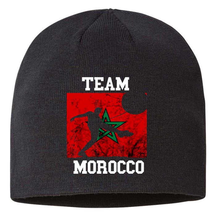 Morocco Moroccan Soccer Team Moroccan Pride Morocco Flag Sustainable Beanie