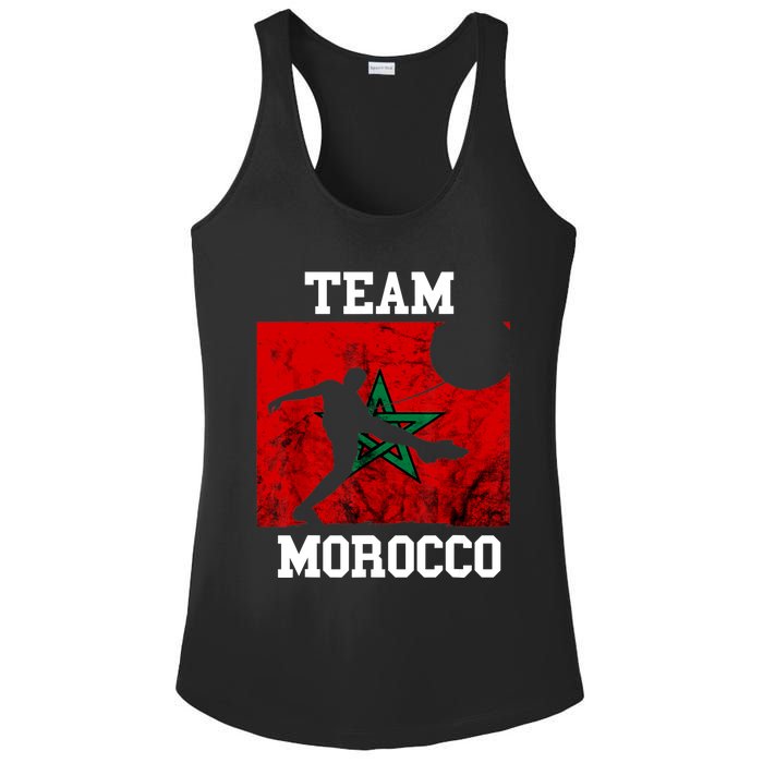 Morocco Moroccan Soccer Team Moroccan Pride Morocco Flag Ladies PosiCharge Competitor Racerback Tank