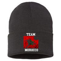 Morocco Moroccan Soccer Team Moroccan Pride Morocco Flag Sustainable Knit Beanie