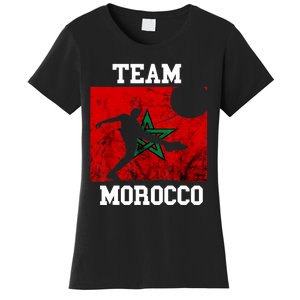 Morocco Moroccan Soccer Team Moroccan Pride Morocco Flag Women's T-Shirt