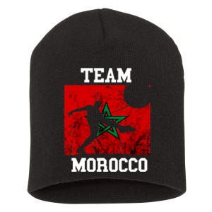 Morocco Moroccan Soccer Team Moroccan Pride Morocco Flag Short Acrylic Beanie