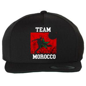 Morocco Moroccan Soccer Team Moroccan Pride Morocco Flag Wool Snapback Cap