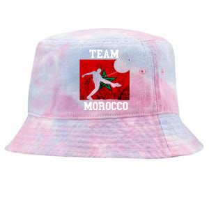 Morocco Moroccan Soccer Team Moroccan Pride Morocco Flag Tie-Dyed Bucket Hat