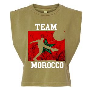 Morocco Moroccan Soccer Team Moroccan Pride Morocco Flag Garment-Dyed Women's Muscle Tee