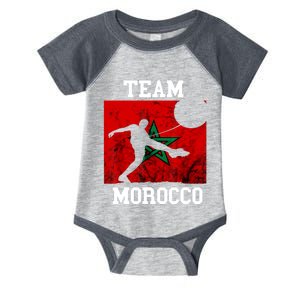 Morocco Moroccan Soccer Team Moroccan Pride Morocco Flag Infant Baby Jersey Bodysuit