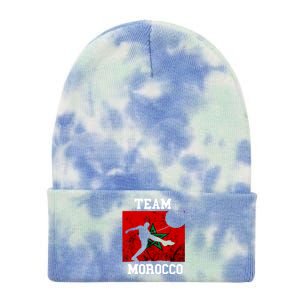 Morocco Moroccan Soccer Team Moroccan Pride Morocco Flag Tie Dye 12in Knit Beanie