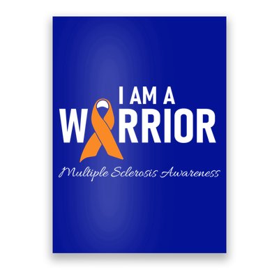 Ms Multiple Sclerosis Awareness Orange Ribbon Gift Poster