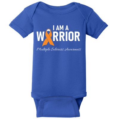 Ms Multiple Sclerosis Awareness Orange Ribbon Gift Baby Bodysuit