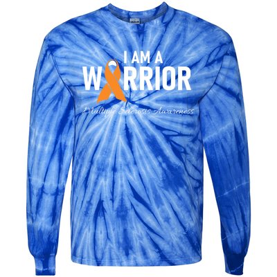 Ms Multiple Sclerosis Awareness Orange Ribbon Gift Tie-Dye Long Sleeve Shirt