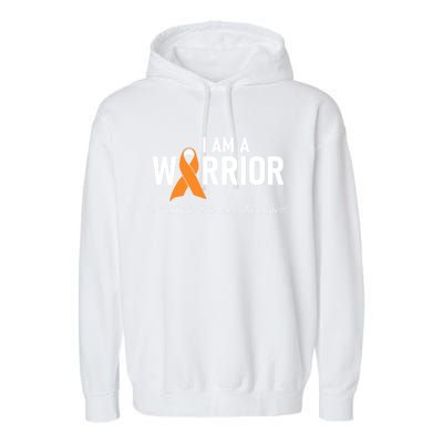 Ms Multiple Sclerosis Awareness Orange Ribbon Gift Garment-Dyed Fleece Hoodie