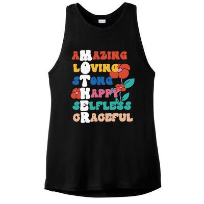 MOTHER Meaning Shirt I Love Mom Mothers Day Ladies PosiCharge Tri-Blend Wicking Tank