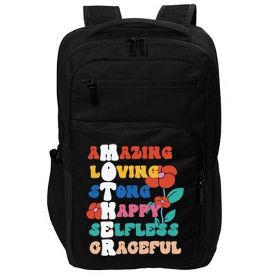 MOTHER Meaning Shirt I Love Mom Mothers Day Impact Tech Backpack