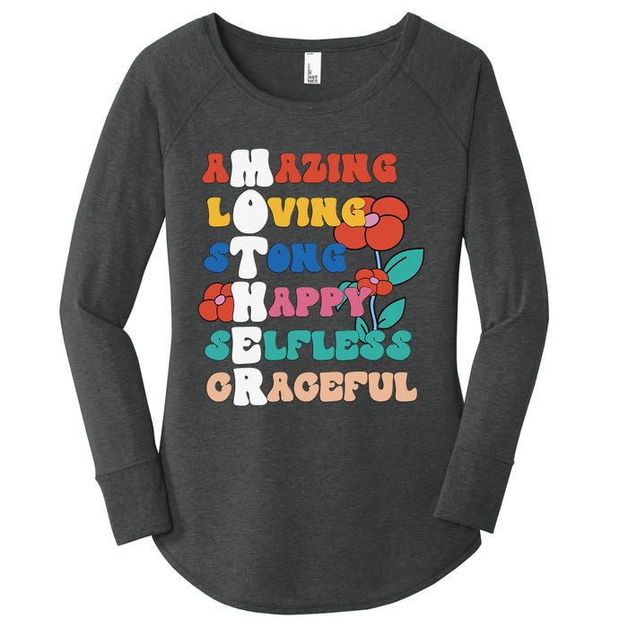 MOTHER Meaning Shirt I Love Mom Mothers Day Women's Perfect Tri Tunic Long Sleeve Shirt