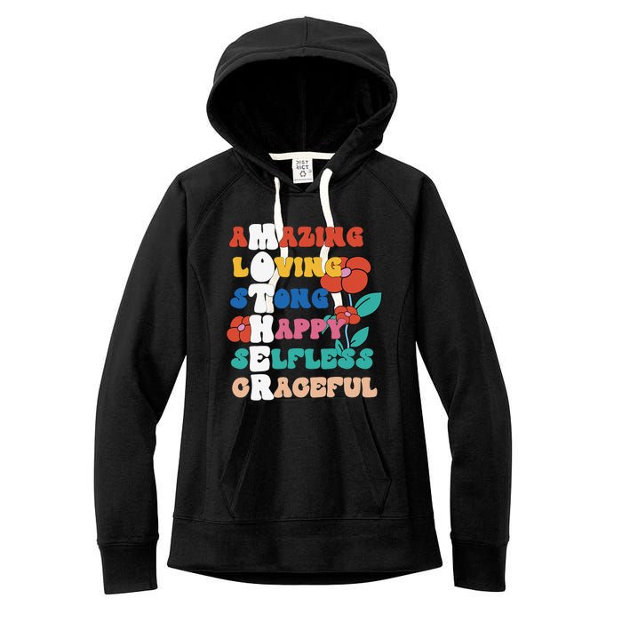 MOTHER Meaning Shirt I Love Mom Mothers Day Women's Fleece Hoodie