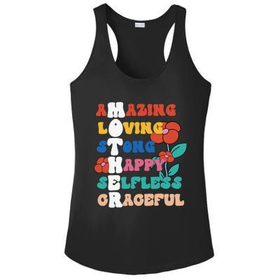 MOTHER Meaning Shirt I Love Mom Mothers Day Ladies PosiCharge Competitor Racerback Tank