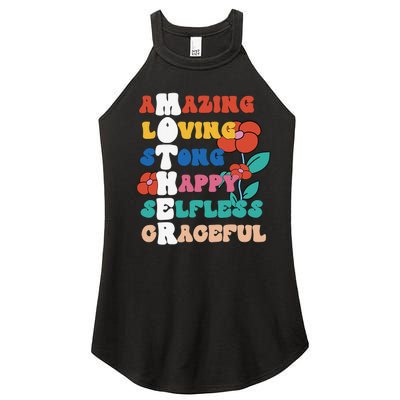 MOTHER Meaning Shirt I Love Mom Mothers Day Women's Perfect Tri Rocker Tank