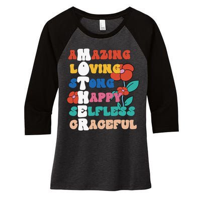 MOTHER Meaning Shirt I Love Mom Mothers Day Women's Tri-Blend 3/4-Sleeve Raglan Shirt