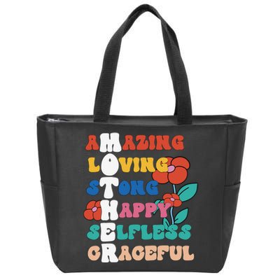 MOTHER Meaning Shirt I Love Mom Mothers Day Zip Tote Bag