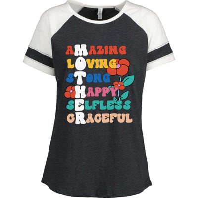 MOTHER Meaning Shirt I Love Mom Mothers Day Enza Ladies Jersey Colorblock Tee