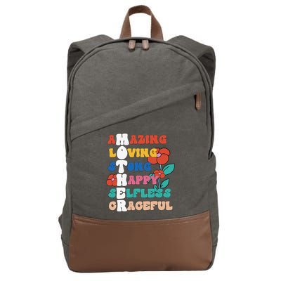 MOTHER Meaning Shirt I Love Mom Mothers Day Cotton Canvas Backpack