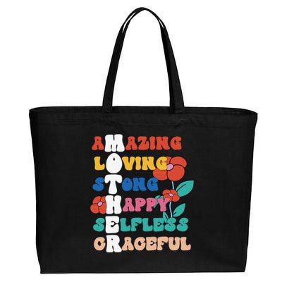 MOTHER Meaning Shirt I Love Mom Mothers Day Cotton Canvas Jumbo Tote