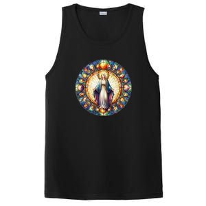 Mother Mary Stained Glass Collection: Mother Of God Jesus Christ Catholic PosiCharge Competitor Tank