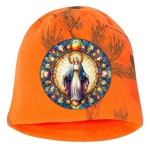 Mother Mary Stained Glass Collection: Mother Of God Jesus Christ Catholic Kati - Camo Knit Beanie