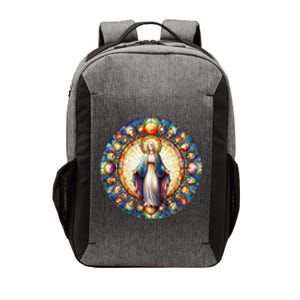 Mother Mary Stained Glass Collection: Mother Of God Jesus Christ Catholic Vector Backpack