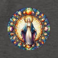 Mother Mary Stained Glass Collection: Mother Of God Jesus Christ Catholic Vector Backpack
