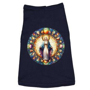 Mother Mary Stained Glass Collection: Mother Of God Jesus Christ Catholic Doggie Tank