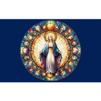 Mother Mary Stained Glass Collection: Mother Of God Jesus Christ Catholic Bumper Sticker