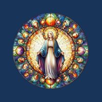 Mother Mary Stained Glass Collection: Mother Of God Jesus Christ Catholic Womens Tank Top