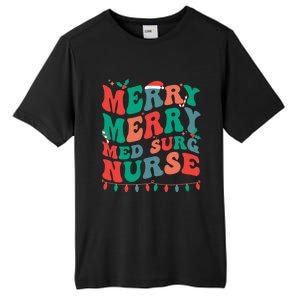 Merry Med Surg Nurse Christmas MedicalSurgical Nurse Xmas Gift Tall Fusion ChromaSoft Performance T-Shirt