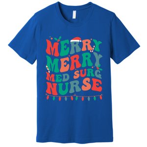 Merry Med Surg Nurse Christmas MedicalSurgical Nurse Xmas Gift Premium T-Shirt