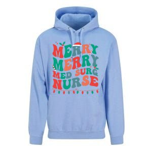 Merry Med Surg Nurse Christmas MedicalSurgical Nurse Xmas Gift Unisex Surf Hoodie