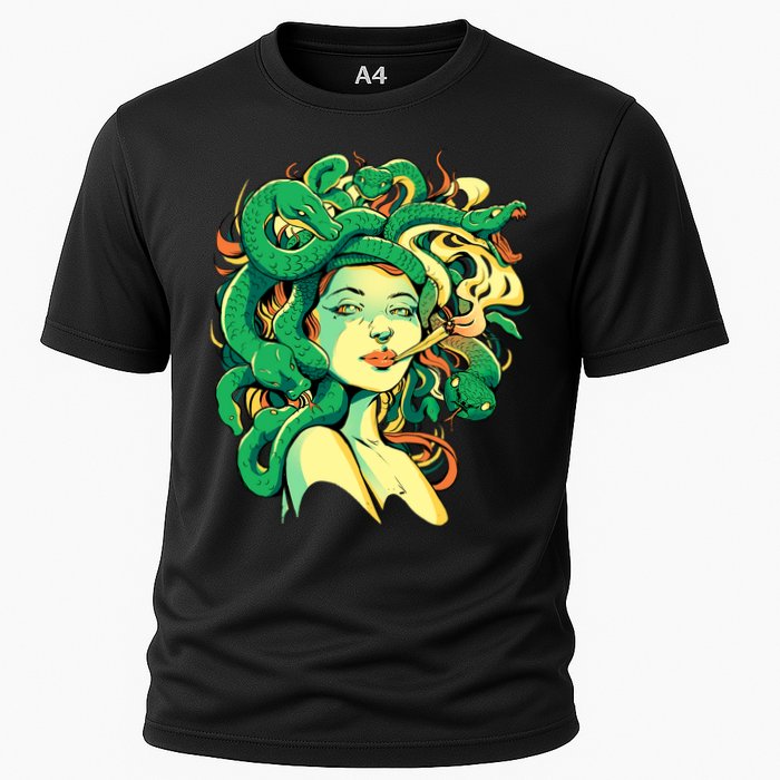 Medusa Marijuana Stoner Cooling Performance Crew T-Shirt