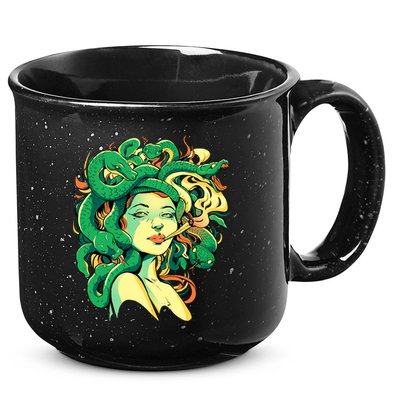 Medusa Marijuana Stoner 15oz Campfire Ceramic Mug