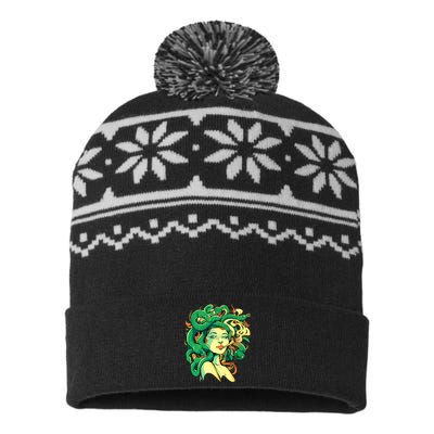 Medusa Marijuana Stoner USA-Made Snowflake Beanie