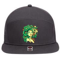 Medusa Marijuana Stoner 7 Panel Mesh Trucker Snapback Hat