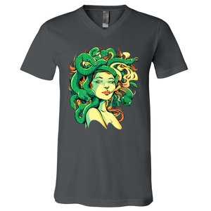 Medusa Marijuana Stoner V-Neck T-Shirt