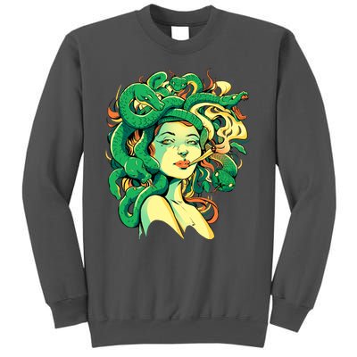 Medusa Marijuana Stoner Tall Sweatshirt