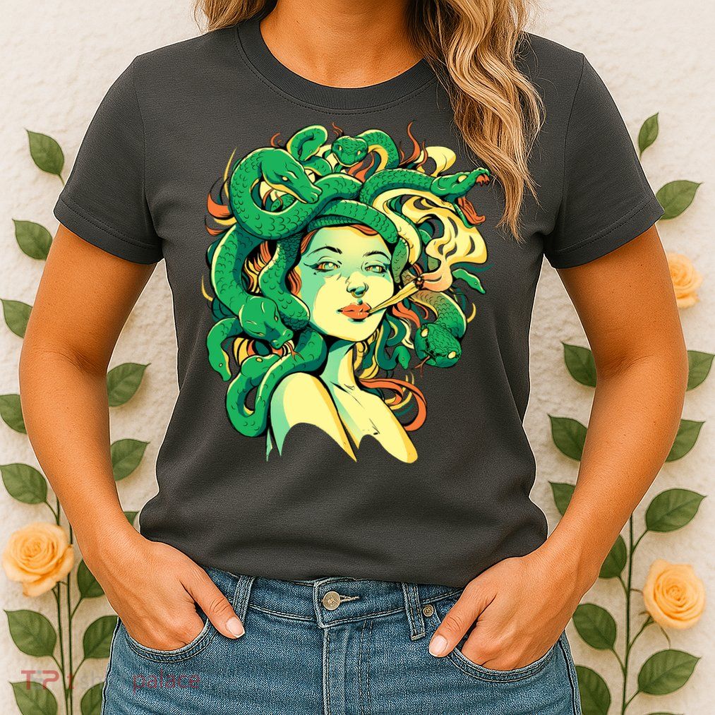 Medusa Marijuana Stoner Womens T-Shirt