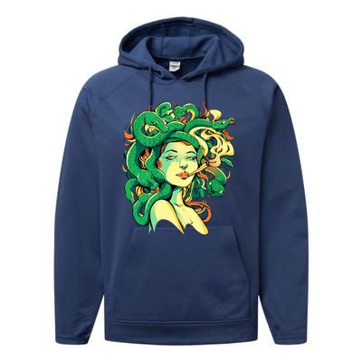 Medusa Marijuana Stoner Performance Fleece Hoodie