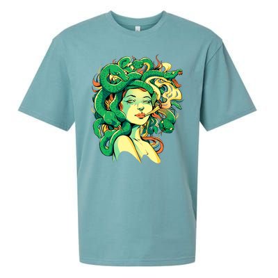 Medusa Marijuana Stoner Sueded Cloud Jersey T-Shirt