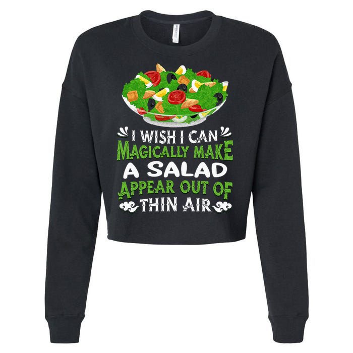 Magically Make Salads Appear Out Of Thin Air Salad Cropped Pullover Crew
