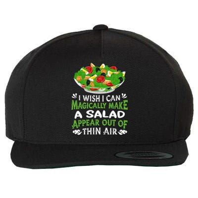 Magically Make Salads Appear Out Of Thin Air Salad Wool Snapback Cap