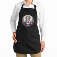 Mother Mary Stained Glass Collection: Roses Mary And Jesus Catholic Christian Apron