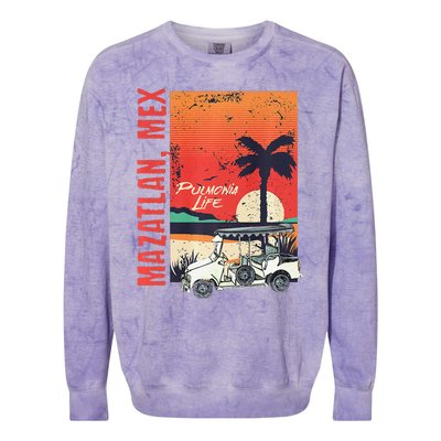 Mazatlan Mexico Sinaloa Pulmonia Vacation Cruise Souvenir Colorblast Crewneck Sweatshirt